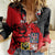 Czech Republic Independence Day Women Casual Shirt Coat Of Arms With Czechia Rosa - Wonder Print Shop