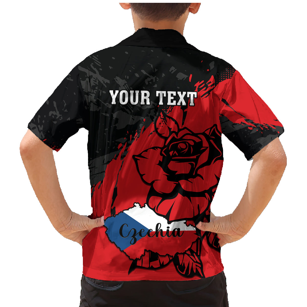 Presonalised Czech Republic Independence Day Family Matching Mermaid Dress and Hawaiian Shirt Coat Of Arms With Czechia Rosa - Wonder Print Shop