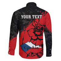Presonalised Czech Republic Independence Day Family Matching Short Sleeve Bodycon Dress and Hawaiian Shirt Coat Of Arms With Czechia Rosa - Wonder Print Shop