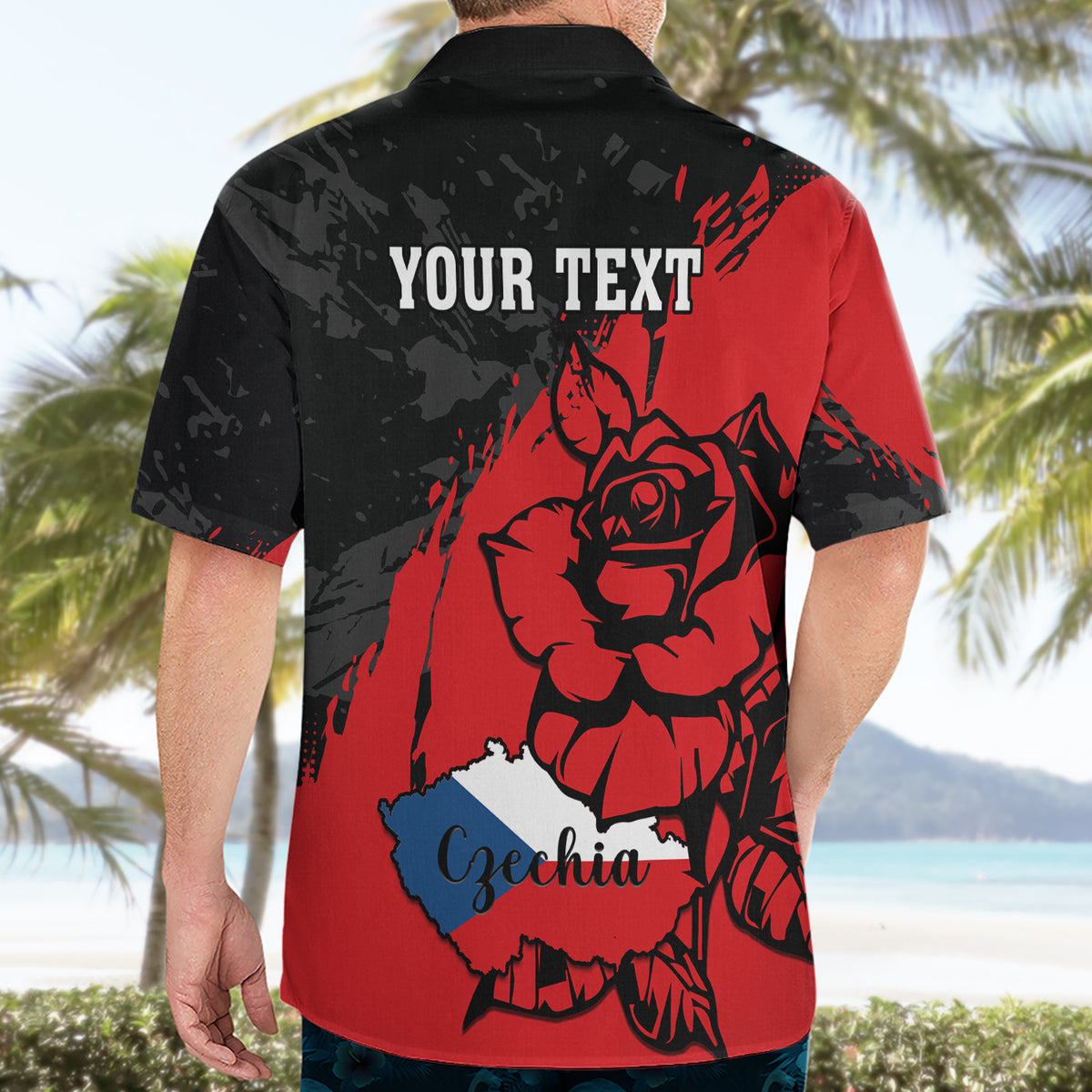 Presonalised Czech Republic Independence Day Hawaiian Shirt Coat Of Arms With Czechia Rosa - Wonder Print Shop