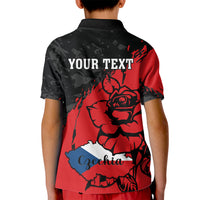 Presonalised Czech Republic Independence Day Kid Polo Shirt Coat Of Arms With Czechia Rosa - Wonder Print Shop