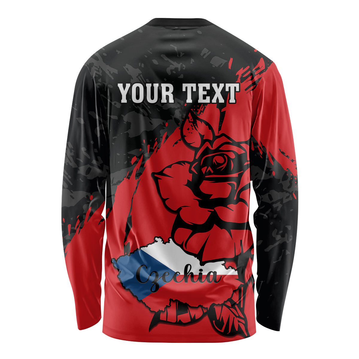 Presonalised Czech Republic Independence Day Long Sleeve Shirt Coat Of Arms With Czechia Rosa - Wonder Print Shop