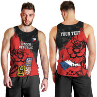 Presonalised Czech Republic Independence Day Men Tank Top Coat Of Arms With Czechia Rosa - Wonder Print Shop