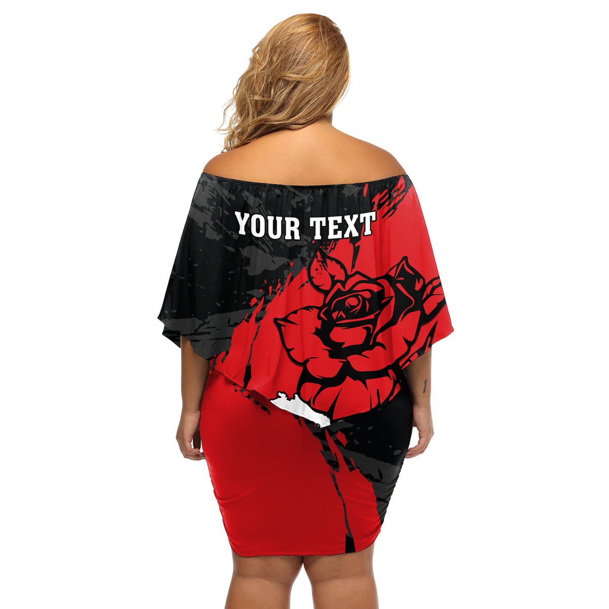 Presonalised Czech Republic Independence Day Off Shoulder Short Dress Coat Of Arms With Czechia Rosa - Wonder Print Shop