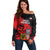 Presonalised Czech Republic Independence Day Off Shoulder Sweater Coat Of Arms With Czechia Rosa - Wonder Print Shop