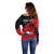Presonalised Czech Republic Independence Day Off Shoulder Sweater Coat Of Arms With Czechia Rosa - Wonder Print Shop