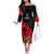 Presonalised Czech Republic Independence Day Off The Shoulder Long Sleeve Dress Coat Of Arms With Czechia Rosa - Wonder Print Shop