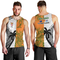 Fiji And Australia Rugby Men Tank Top 2023 World Cup Aboriginal Mix Tapa Pattern - Wonder Print Shop