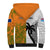 Fiji And Australia Rugby Sherpa Hoodie 2023 World Cup Aboriginal Mix Tapa Pattern - Wonder Print Shop