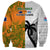 Fiji And Australia Rugby Sweatshirt 2023 World Cup Aboriginal Mix Tapa Pattern - Wonder Print Shop