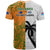 Fiji And Australia Rugby T Shirt 2023 World Cup Aboriginal Mix Tapa Pattern - Wonder Print Shop