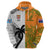 Custom Fiji And Australia Rugby Hoodie 2023 World Cup Aboriginal Mix Tapa Pattern - Wonder Print Shop