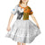 Custom Fiji And Australia Rugby Kid Short Sleeve Dress 2023 World Cup Aboriginal Mix Tapa Pattern - Wonder Print Shop