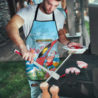 Personalized Antigua and Barbuda Christmas Apron Windsurfing Santa Caribbean Tropical Style - Wonder Print Shop