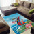 Personalized Antigua and Barbuda Christmas Area Rug Windsurfing Santa Caribbean Tropical Style - Wonder Print Shop