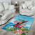 Personalized Antigua and Barbuda Christmas Area Rug Windsurfing Santa Caribbean Tropical Style - Wonder Print Shop