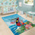 Personalized Antigua and Barbuda Christmas Area Rug Windsurfing Santa Caribbean Tropical Style - Wonder Print Shop