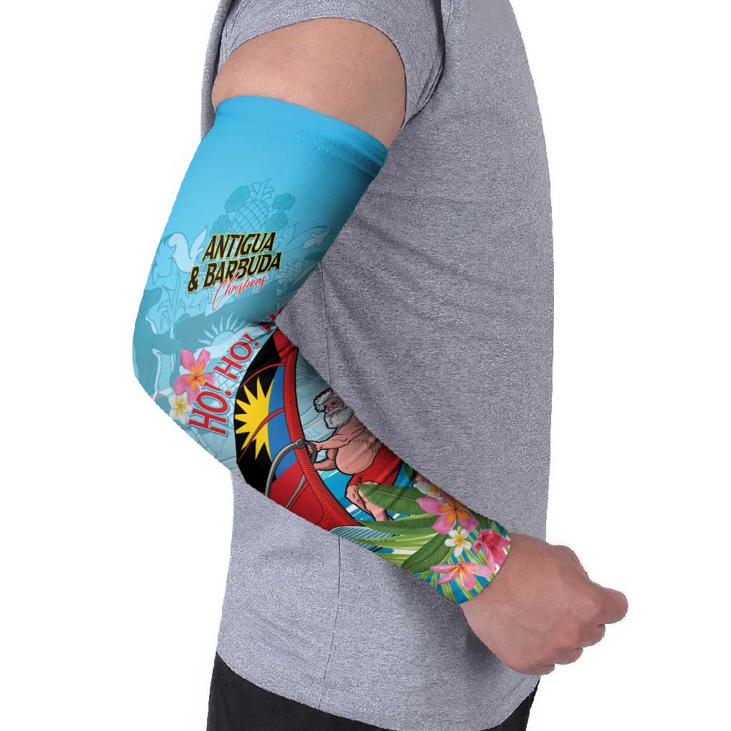 Personalized Antigua and Barbuda Christmas Arm Sleeves Windsurfing Santa Caribbean Tropical Style - Wonder Print Shop