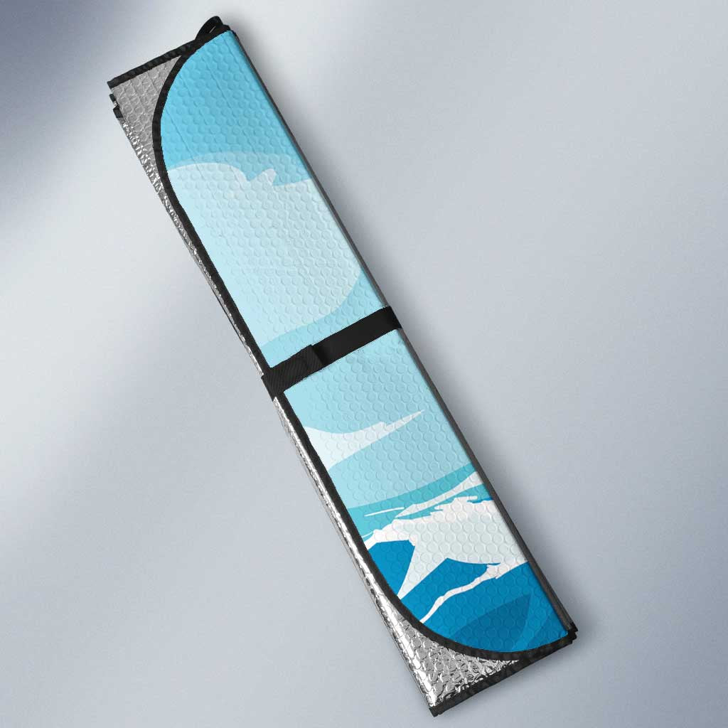 Personalized Antigua and Barbuda Christmas Auto Sun Shade Windsurfing Santa Caribbean Tropical Style - Wonder Print Shop