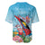 Personalized Antigua and Barbuda Christmas Baseball Jersey Windsurfing Santa Caribbean Tropical Style - Wonder Print Shop