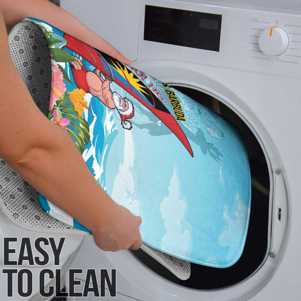 Personalized Antigua and Barbuda Christmas Bathroom Set Windsurfing Santa Caribbean Tropical Style - Wonder Print Shop