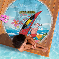 Personalized Antigua and Barbuda Christmas Beach Blanket Windsurfing Santa Caribbean Tropical Style - Wonder Print Shop