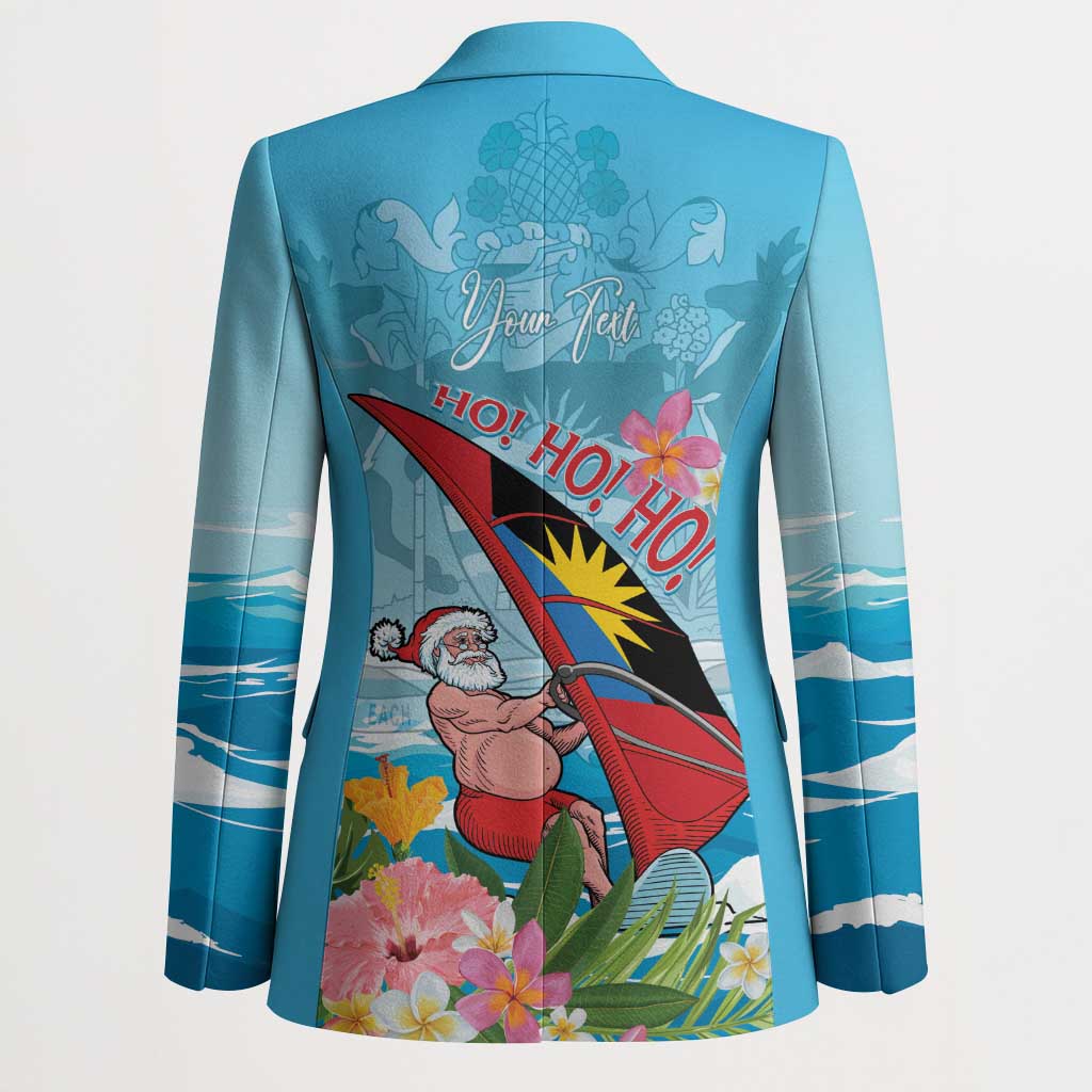 Personalized Antigua and Barbuda Christmas Blazer Windsurfing Santa Caribbean Tropical Style - Wonder Print Shop
