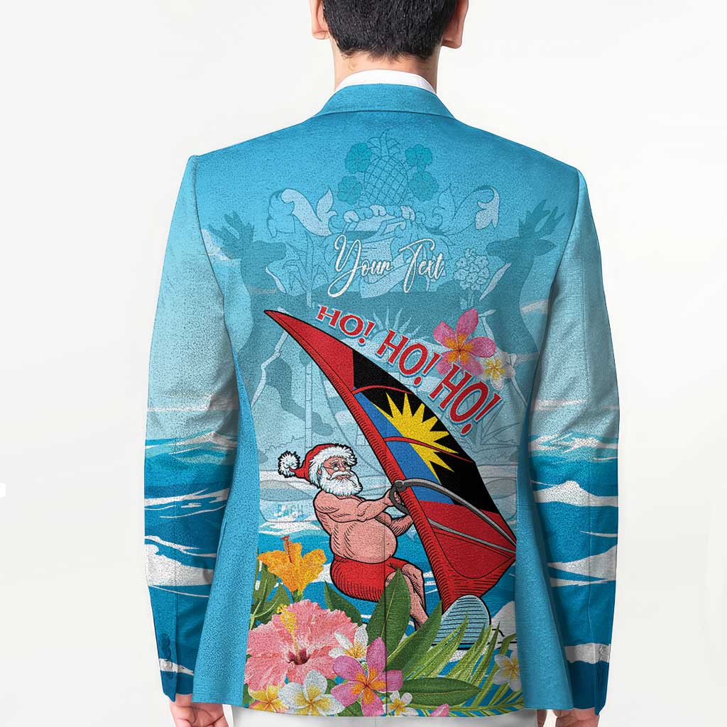 Personalized Antigua and Barbuda Christmas Blazer Windsurfing Santa Caribbean Tropical Style - Wonder Print Shop