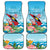 Personalized Antigua and Barbuda Christmas Car Mats Windsurfing Santa Caribbean Tropical Style - Wonder Print Shop