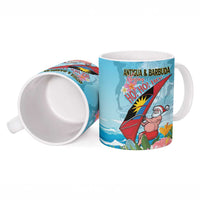 Personalized Antigua and Barbuda Christmas Ceramic Mug Windsurfing Santa Caribbean Tropical Style - Wonder Print Shop
