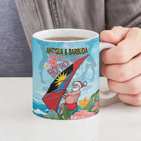 Personalized Antigua and Barbuda Christmas Ceramic Mug Windsurfing Santa Caribbean Tropical Style - Wonder Print Shop