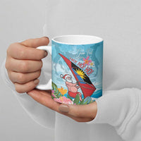 Personalized Antigua and Barbuda Christmas Ceramic Mug Windsurfing Santa Caribbean Tropical Style - Wonder Print Shop