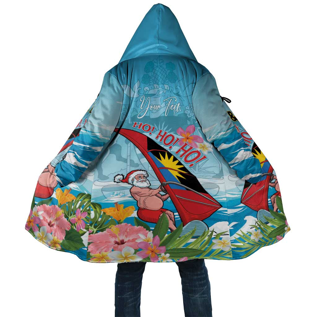 Personalized Antigua and Barbuda Christmas Cloak Windsurfing Santa Caribbean Tropical Style - Wonder Print Shop