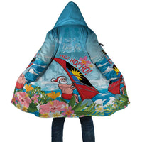 Personalized Antigua and Barbuda Christmas Cloak Windsurfing Santa Caribbean Tropical Style - Wonder Print Shop