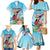 Personalized Antigua and Barbuda Christmas Family Matching Mermaid Dress and Hawaiian Shirt Windsurfing Santa Caribbean Tropical Style - Wonder Print Shop