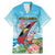 Personalized Antigua and Barbuda Christmas Family Matching Mermaid Dress and Hawaiian Shirt Windsurfing Santa Caribbean Tropical Style - Wonder Print Shop