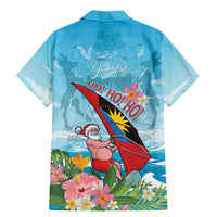 Personalized Antigua and Barbuda Christmas Family Matching Mermaid Dress and Hawaiian Shirt Windsurfing Santa Caribbean Tropical Style - Wonder Print Shop