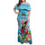Personalized Antigua and Barbuda Christmas Family Matching Off Shoulder Maxi Dress and Hawaiian Shirt Windsurfing Santa Caribbean Tropical Style - Wonder Print Shop