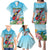 Personalized Antigua and Barbuda Christmas Family Matching Puletasi and Hawaiian Shirt Windsurfing Santa Caribbean Tropical Style - Wonder Print Shop