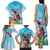 Personalized Antigua and Barbuda Christmas Family Matching Tank Maxi Dress and Hawaiian Shirt Windsurfing Santa Caribbean Tropical Style - Wonder Print Shop