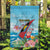 Personalized Antigua and Barbuda Christmas Garden Flag Windsurfing Santa Caribbean Tropical Style - Wonder Print Shop