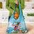 Personalized Antigua and Barbuda Christmas Grocery Bag Windsurfing Santa Caribbean Tropical Style - Wonder Print Shop