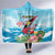 Personalized Antigua and Barbuda Christmas Hooded Blanket Windsurfing Santa Caribbean Tropical Style - Wonder Print Shop