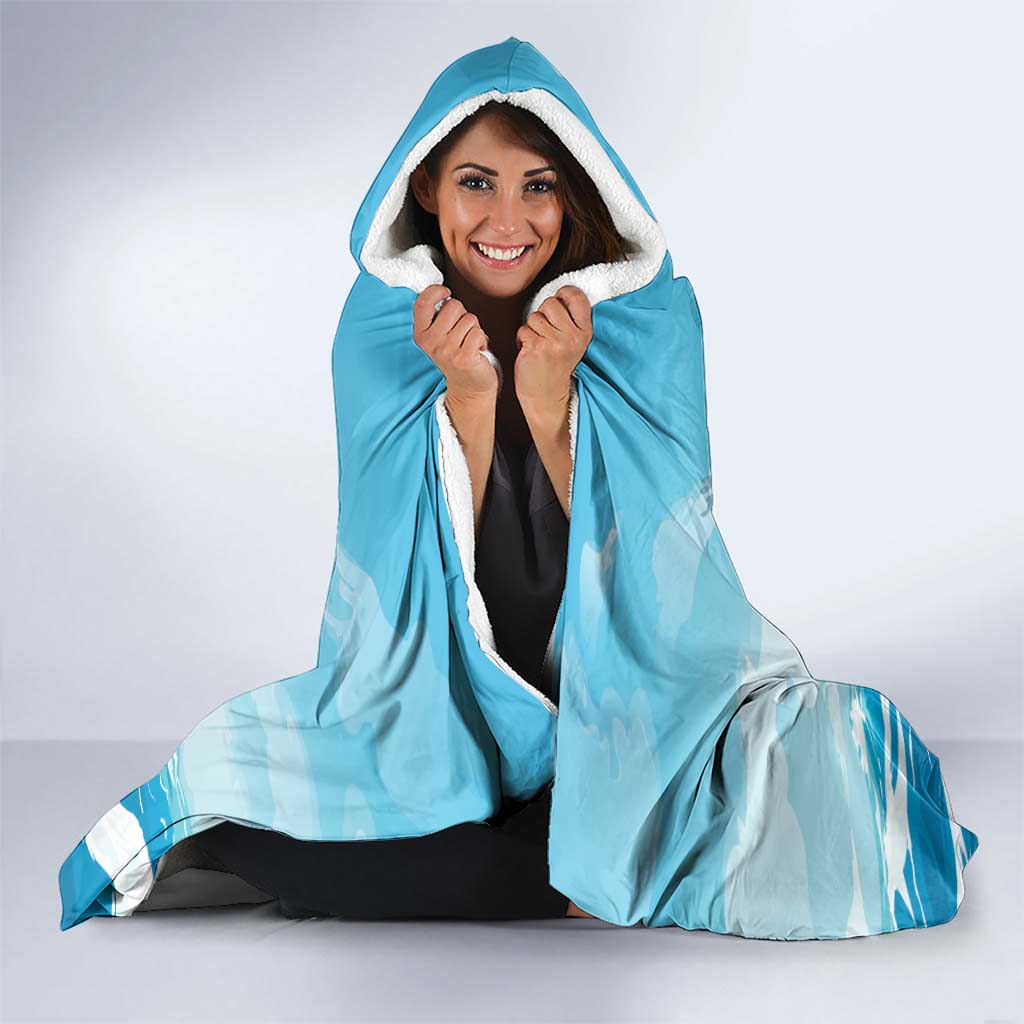 Personalized Antigua and Barbuda Christmas Hooded Blanket Windsurfing Santa Caribbean Tropical Style - Wonder Print Shop