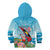 Personalized Antigua and Barbuda Christmas Kid Hoodie Windsurfing Santa Caribbean Tropical Style - Wonder Print Shop