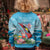 Personalized Antigua and Barbuda Christmas Kid Ugly Christmas Sweater Windsurfing Santa Caribbean Tropical Style - Wonder Print Shop