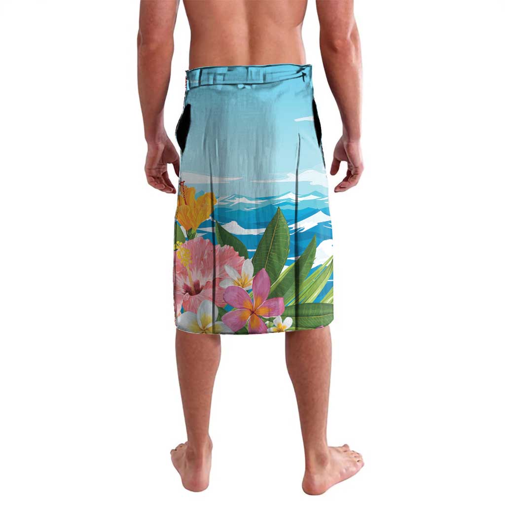 Personalized Antigua and Barbuda Christmas Lavalava Windsurfing Santa Caribbean Tropical Style - Wonder Print Shop