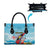 Personalized Antigua and Barbuda Christmas Leather Bag Windsurfing Santa Caribbean Tropical Style - Wonder Print Shop