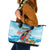 Personalized Antigua and Barbuda Christmas Leather Tote Bag Windsurfing Santa Caribbean Tropical Style - Wonder Print Shop