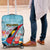 Personalized Antigua and Barbuda Christmas Luggage Cover Windsurfing Santa Caribbean Tropical Style - Wonder Print Shop